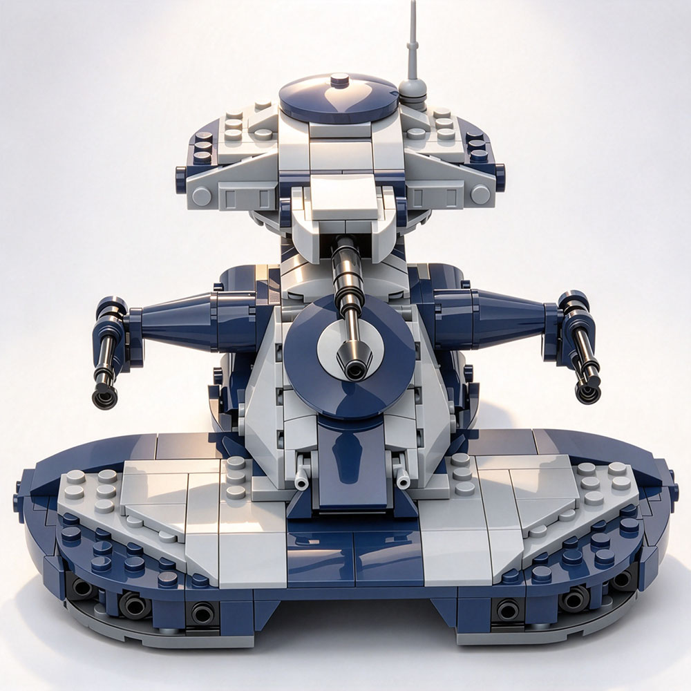 Lego Compatible Military Tank - ชุดอุปกรณ์เสริมภาพยนตร์สตาร์คลาสสิก MOC รถถัง AAT สำหรับโจมตีทางทหาร บล็อกตัวต่อ